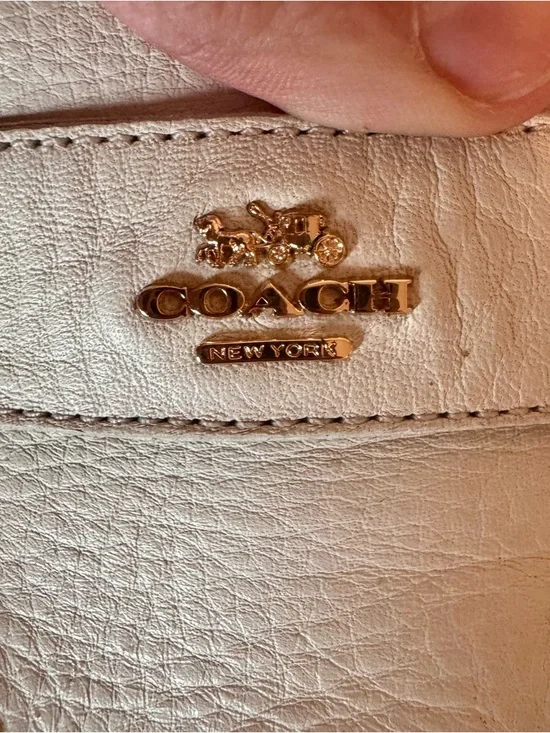 Coach Odette Loafers Cream Colored Women’s Sz 7B A01375 Pre Owned - Picture 5 of 7